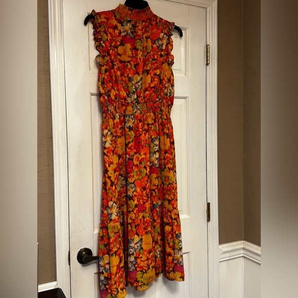 J. Crew Vibrant Floral Midi Dress - Picture 3 of 7